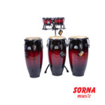 تومبا سه تايي با بانگو و پايه مدل Elite Congas Pearl