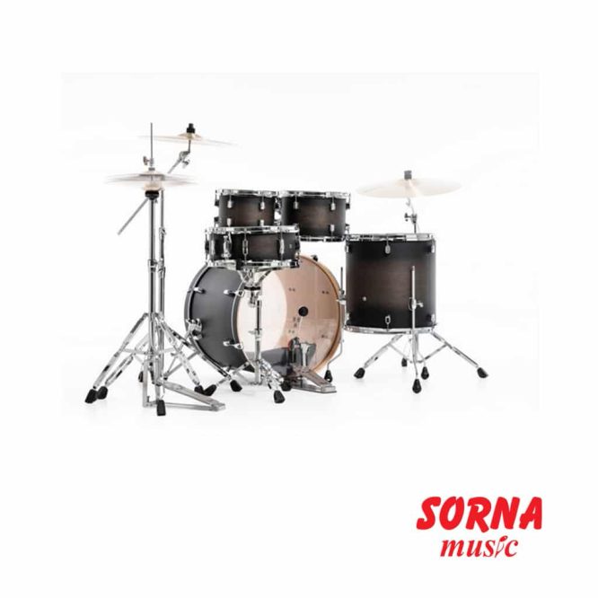 6069 Pearl DMP925SC262 Decade Maple Satin Black Drumset 2 2