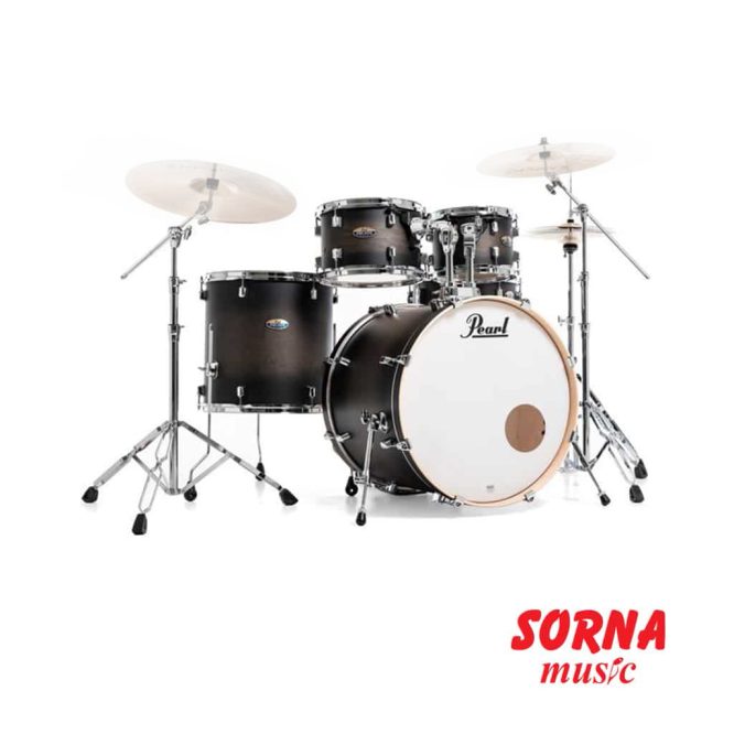 6069 Pearl DMP925SC262 Decade Maple Satin Black Drumset 4 2