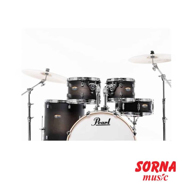 6069 Pearl DMP925SC262 Decade Maple Satin Black Drumset 7 2