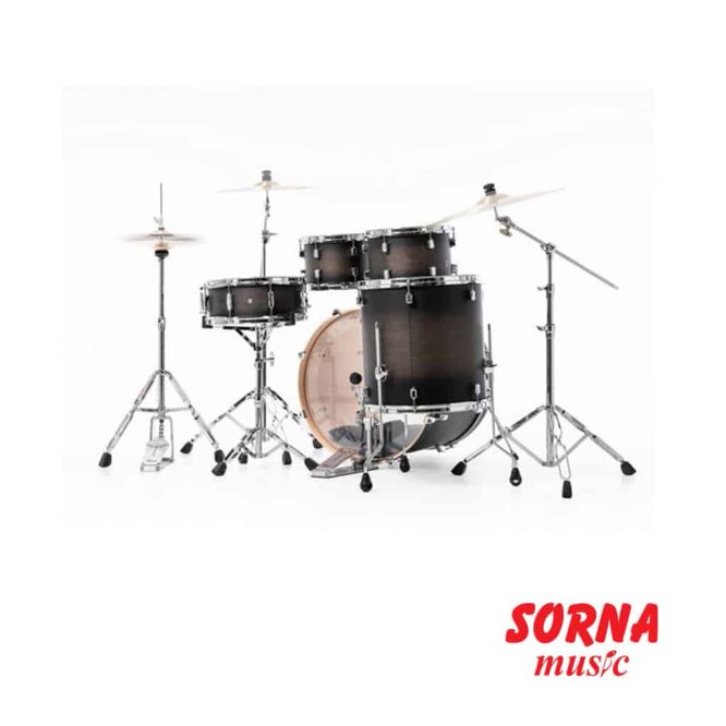 6069 Pearl DMP925SC262 Decade Maple Satin Black Drumset 8 2